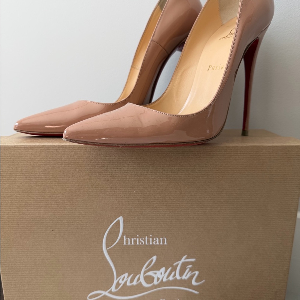 Christian Louboutin Nude Patent Leather Heels
